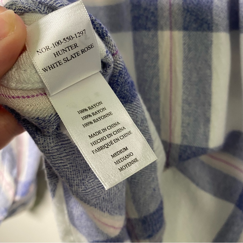 Rails Hunter Flannel Long Sleeve Button Down Whit… - image 5